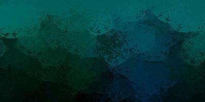 Dark Green vector background with polygonal forms.