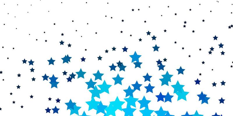 Dark BLUE vector background with small and big stars.