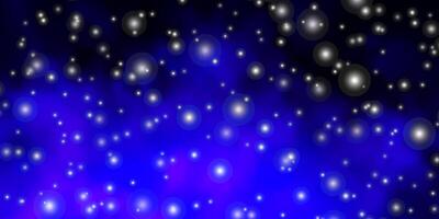 Light Purple vector background with colorful stars.