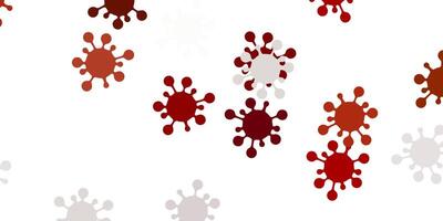 Light brown vector backdrop with virus symbols.