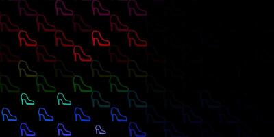 Dark multicolor vector texture with women's rights symbols.
