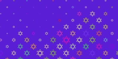 Light multicolor vector background with covid-19 symbols.