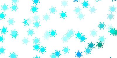 Light blue vector backdrop with virus symbols.