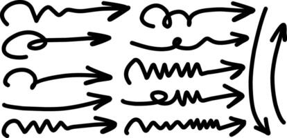 Set of vector arrow isolated