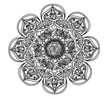 mandala flor vector Dibujo a mano colorante libro paginas