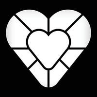 Nested Heart photo collage frames template. Family photo collage frames template for interior design. Vector collage layout for photo montage. 9 field template. Wall family template.