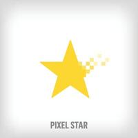 creativo pixelado estrella logo. tecnológico éxito logo modelo Moviente hacia el cima. vector. vector