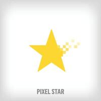 Creative pixelated star logo. Technological success logo template moving towards the top. vector. vector