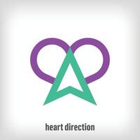 Creative heart with up arrow sign design. Uniquely designed color transitions. Healthy weight loss and goal together logo template. vector. vector