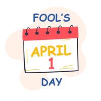 Fool's Day. 1 April. Laughter. Objects for a prank. vector