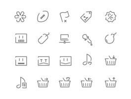 Set Flat Search Optimization Engine Icon vector