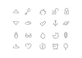 Set of line icons web interfaces vector