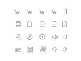 Set of line icons web interfaces vector