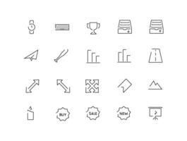 Set of line Universal icons web interfaces vector