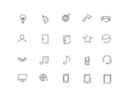 Set of line icons web interfaces vector