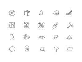 Set of line Construction icons web interfaces vector