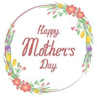 posters with flowers and letering for mother's day vector