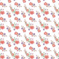 Cute spring seamless vector pattern with flowers