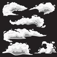 smoke cloud collection set vector design