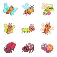 A pack of beetle images, hand drawn style set vector