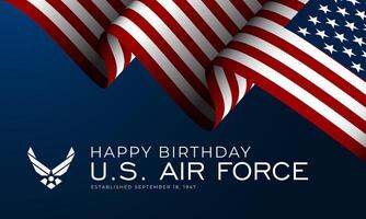 US Air Force Birthday September 18th Background Vector Illustration