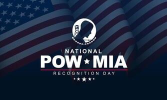 National POW MIA Recognition Day Background Vector Illustration