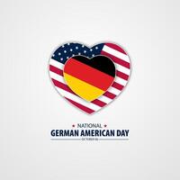 National German American Day background Vector Illustration