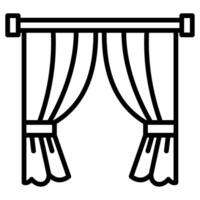 Curtains and Drapes icon vector illustration