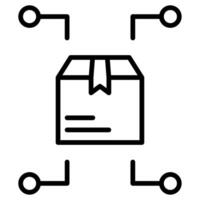 Stock Allocation icon line vector illustration