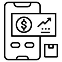 Demand Forecasting icon line vector illustration