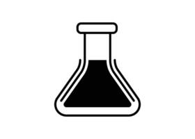 Lab flask icon line design template isolated vector