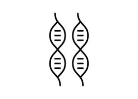 Dna icon line design template isolated illustration vector