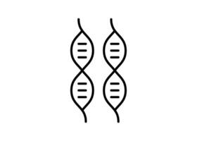 Dna icon line design template isolated illustration vector