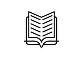 Open book icon line design template isolated vector