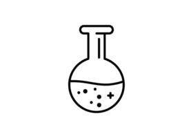 Lab flask icon line design template isolated vector