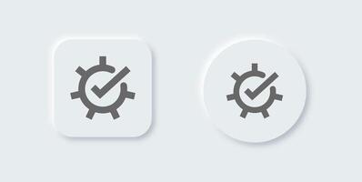 Control line icon in neomorphic design style. Setting signs vector illustration.