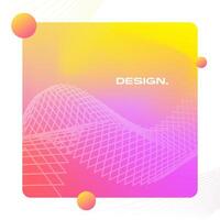 Colorful square gradient background. Social media template vector illustration.