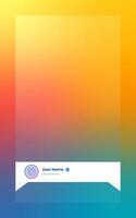 Vertical story template in gradient colors. Social media frame vector illustration.