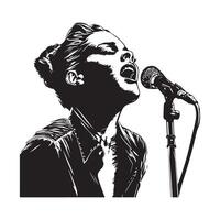 Singer Vector Illustration Stock Vector Image and art