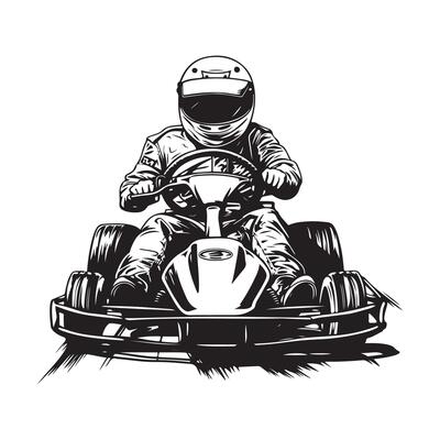 Go Karting Stock Illustrations