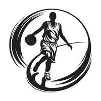 baloncesto silueta vector arte, iconos, y gráficos