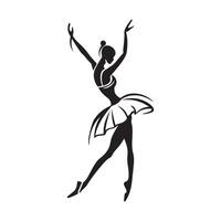 ballet bailarín silueta vector