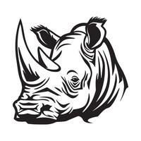 head of rhinoceros vector illustration, rhinoceros logo