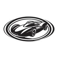 deporte coche logo diseño rápido silueta icono vector imagen