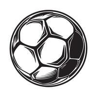 Soccer ball silhouette football line art logos or icons vector illustration