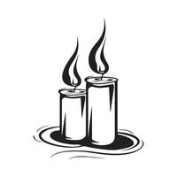 Candle vector illustration isolated on white