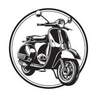 scooter imagen vector. imagen aislado en el blanco antecedentes vector