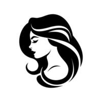 beautiful woman logo vector