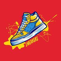 ilustración vectorial de zapatillas vector