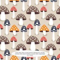 Seamless pattern with colorful mushrooms. Creative childish pattern. Vector illustration